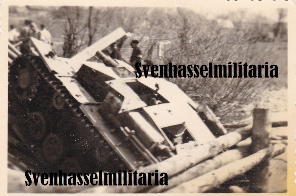 Foto Stug Sturmgeschütz Panzer Tank Unfall Notbr