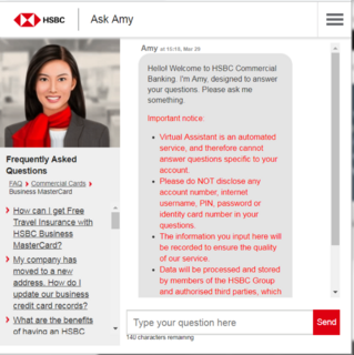 HSBC chatbot answers FAQs