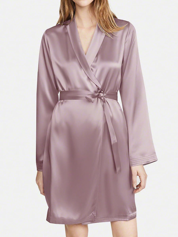 Satin Robes Bathrobe Gown Nightgown Sleepwear Lingerie Solid Robe Night Dresses - Picture 38 of 63