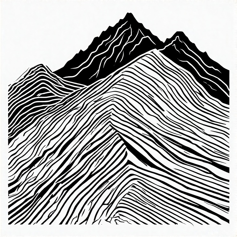Two-stylized-mountains-outline-6