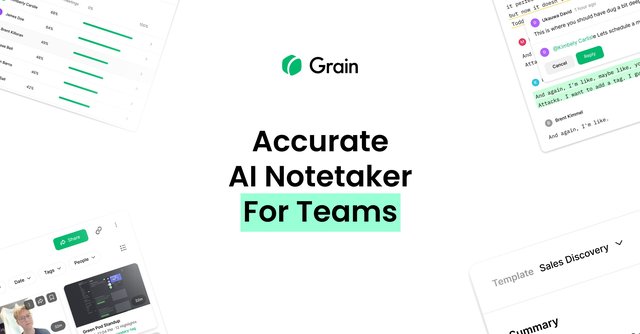 Grain - AI-секретарь для встреч: записывает, транскрибирует, выделяет ключевые моменты и даёт умные сводки с инсайтами и coaching suggestions