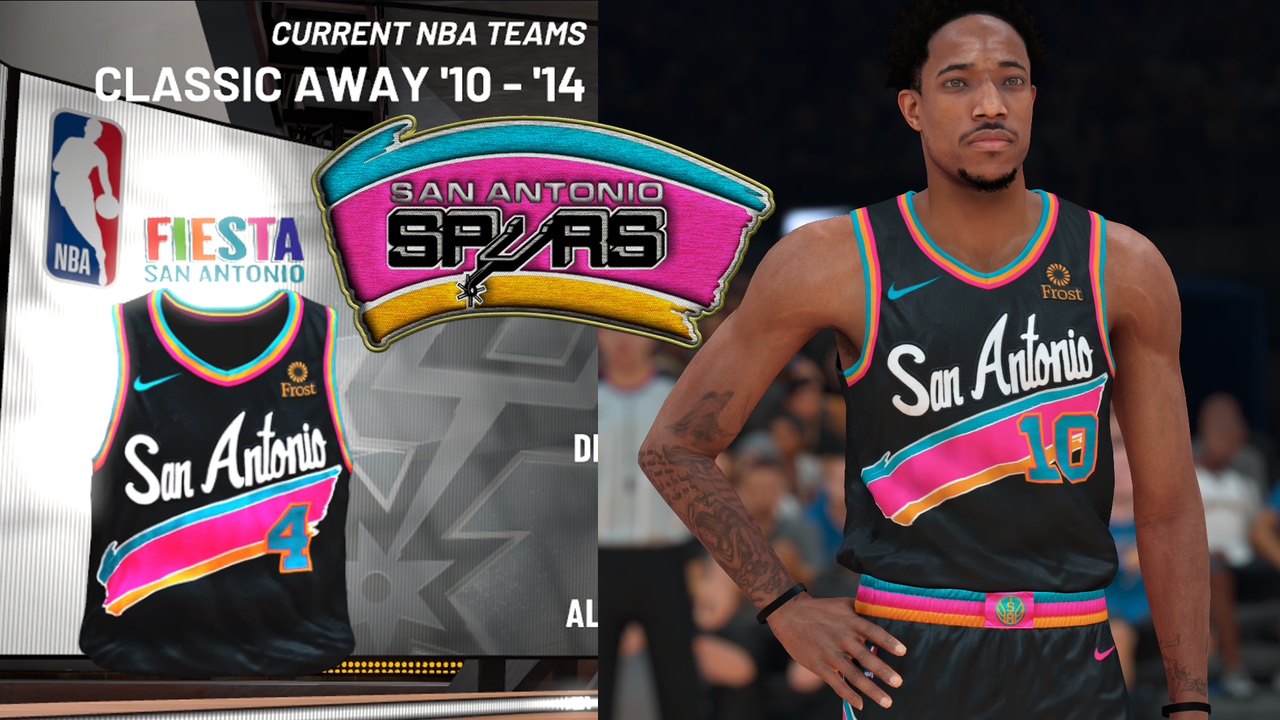 spurs colorful jersey