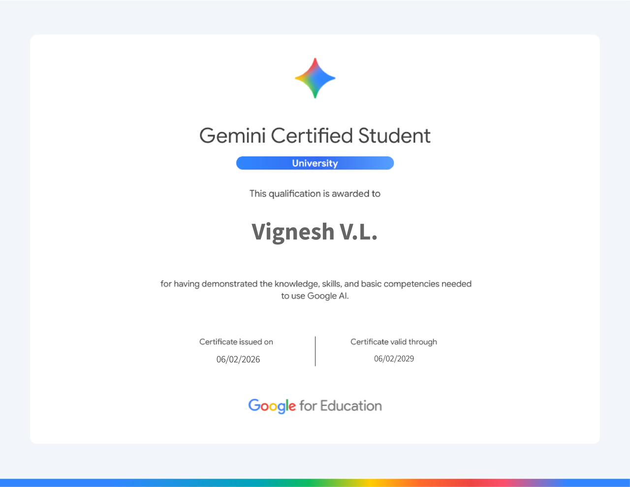 Google Certified Student