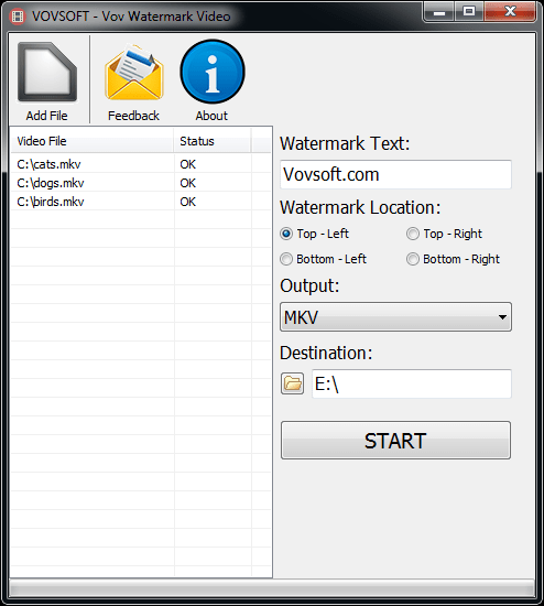 VovSoft Watermark Video 2.1