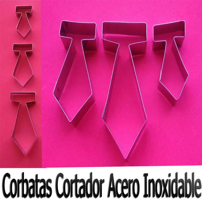 Molde de Corbata Cortador de galletas Acero utensilio para Respostería
