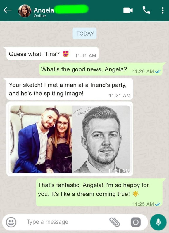 Personalized soulmate sketch experience