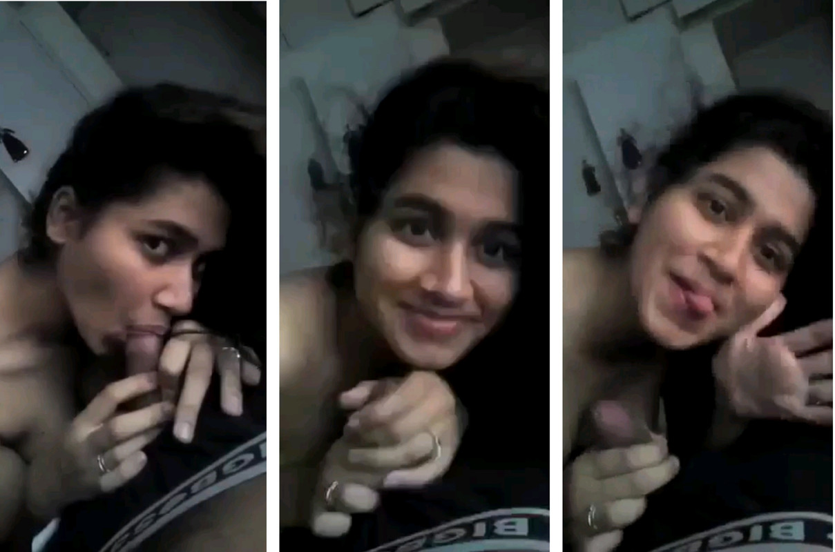 Cute Viral Girl Blowjob Video saying “Khada Ho ye meri gun hai”