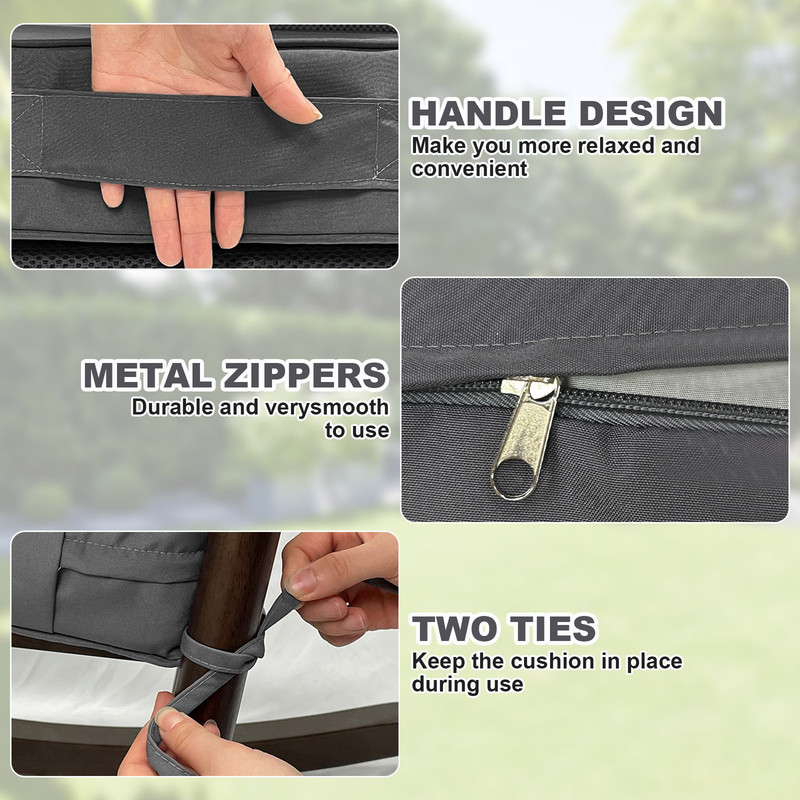 Outdoor Patio Chair Cushions Set Water Resistant Cushions 23.62'' x 23.62''