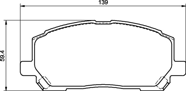 SEMI METALLIC FRONT BRAKE PAD SET SEMI METALLIC FRONT BRAKE PAD SET