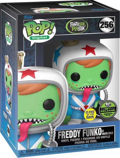 Funko Pop Fantastik Plastik Freddy Funko Redeemable Physical vIRL Digital NFT Crypto Art WAX Card Series 1