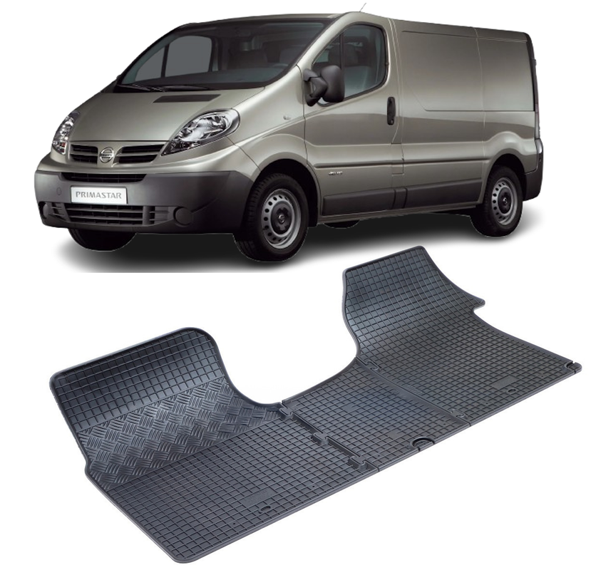 Set 3 covorase Nissan Primastar 2002-2016, din cauciuc 100%, compatibile cu autoturismul NISSAN Primastar