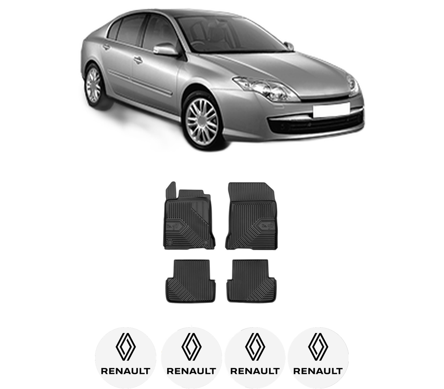Set covorase presuri RENAULT LAGUNA III din 2019-2022, auto, din cauciuc thermoplastic, 4 Stickere auto cu RENAULT