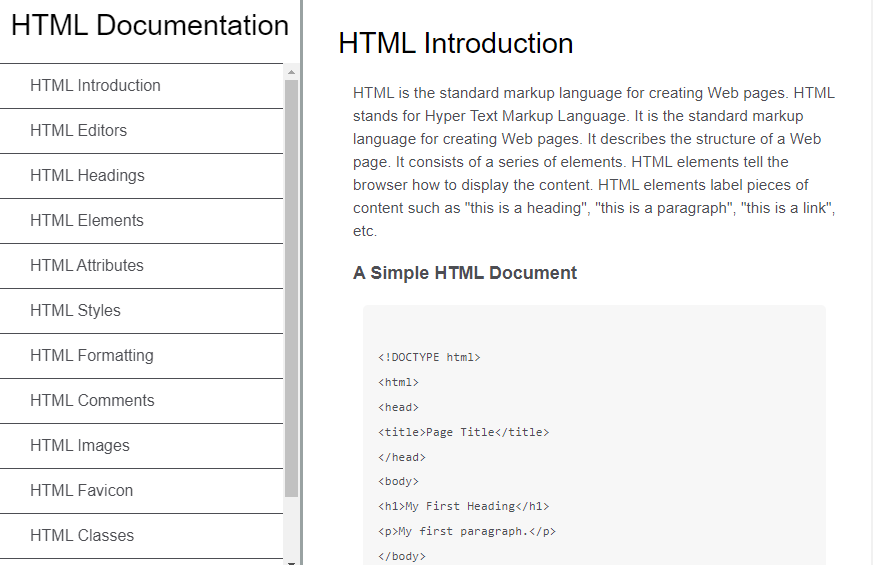 HTML Documentation