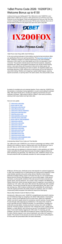1x Bet Promo Code 2026 New Update 130