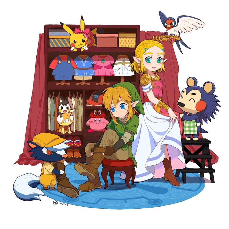 link-pikachu-princess-zelda-kirby-emolga