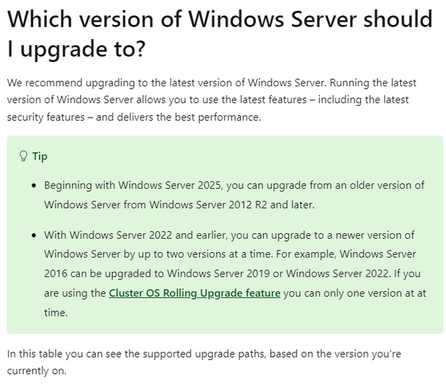 Upgrade to Windows Server 2025