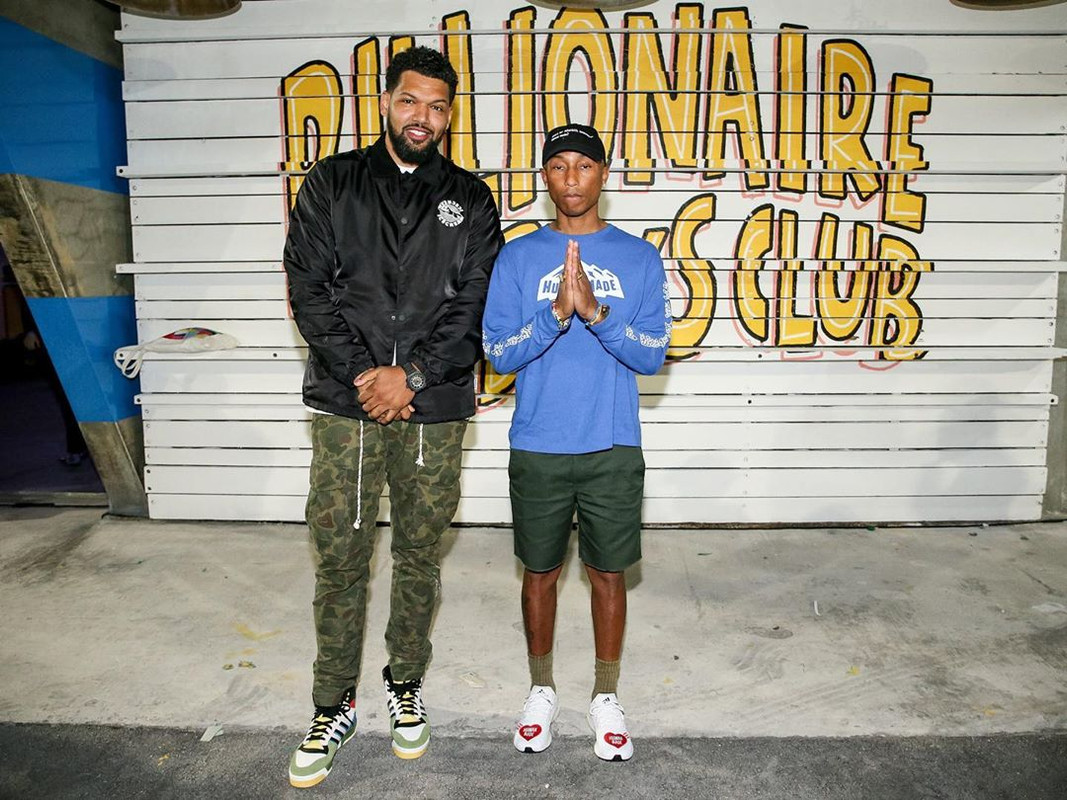 Pharrell At The Launch Of The BBC x Adidas x Hebru Brantley Capsule In Miami (December 5, 2019)