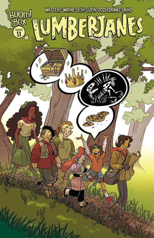 Actualización 13/05/2019: Luego de unos meses sin noticias de ellas, volvemos con un arco completo de las Lumberjanes, del #53 al #56: Sigue tu arte "El hogar es donde este el arte". Como siempre las traemos en español gracias a Floyd Wayne en las traducciones y Arsenio Lupín en las maquetas para la gran alianza entre How To Arsenio Lupín, La Mansión del C.R.G., Outsiders y Prix Cómics.