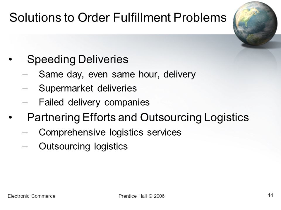 E-Commerce Logistics - Fulfillment Services Solutions 
