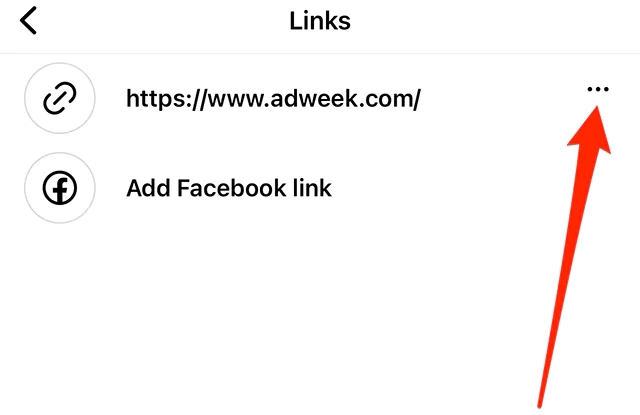 Instagram: cómo eliminar un enlace de sitio web de su perfil
