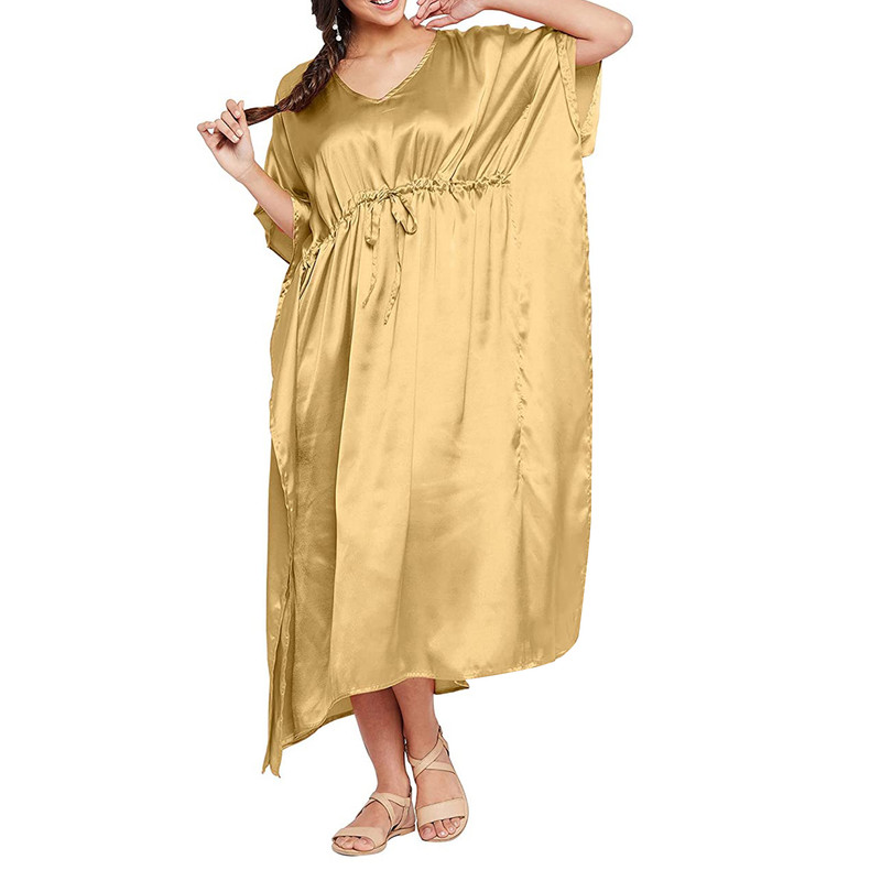 Women Satin Silk Nightdress Lingerie Sleepwear Nightgown Maxi Robe Loungewear - Picture 22 of 125