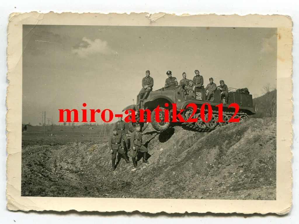 Foto, Wehrmacht, Halbkette, Sdkfz, im Gelände, N