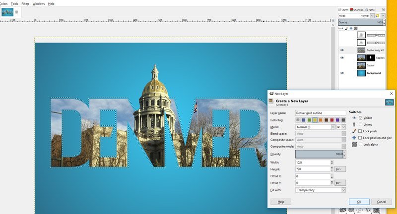 Create-new-layer-denver-gold-outline