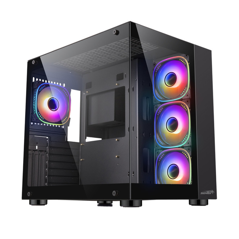 GABINETE SENTEY STRIKER BLACK 4X120MM PWM ARGB FAN VIDRIO TEMPLADO
