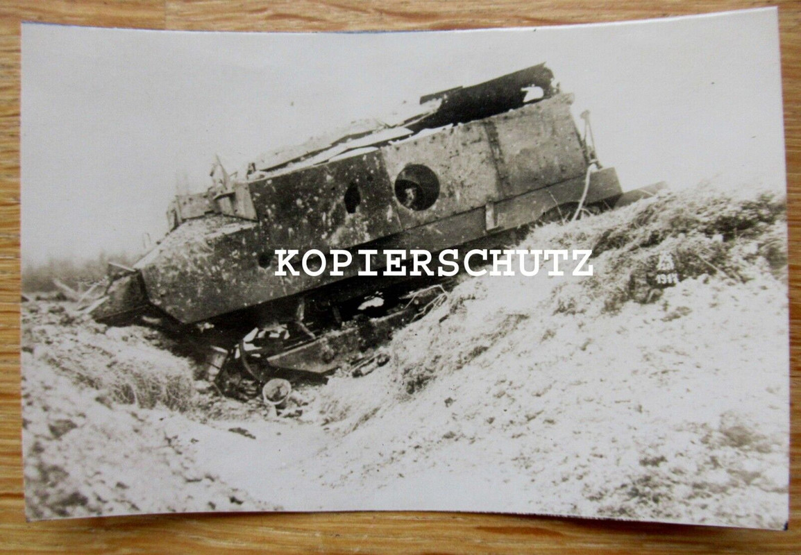 Altes Foto alliierter Panzer - Tank - Frankreich - England - 1. WK (2)