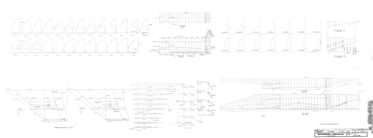 53-1352 F-4EF and RF-4BCE Cross Sections and Lof