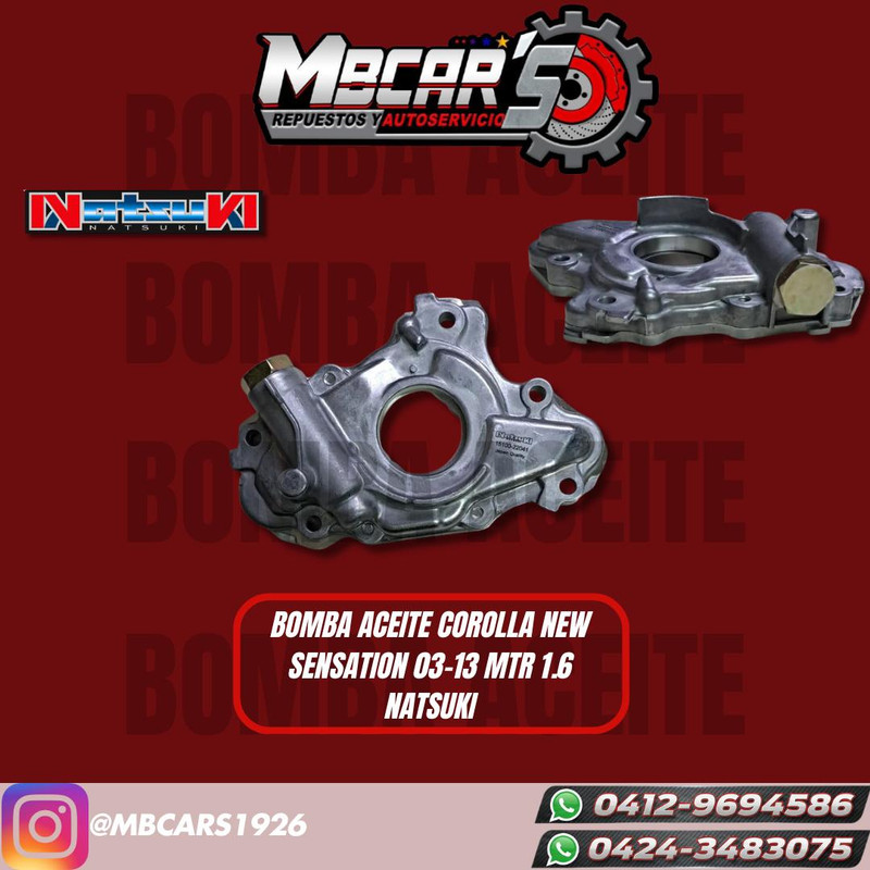 BOMBA DE ACEITE TOY COROLLA NEW SENS 03-13 M1.6 