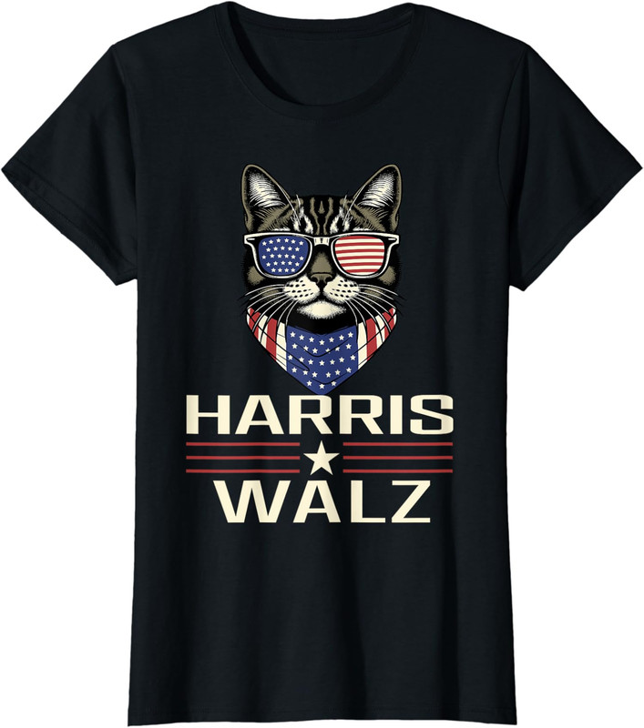 Kamala Harris Walz 2024 Harris Waltz Democratic Ladies’ Crewneck T-Shirt