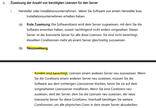 Windows Server 2022 Lizenzbedingungen