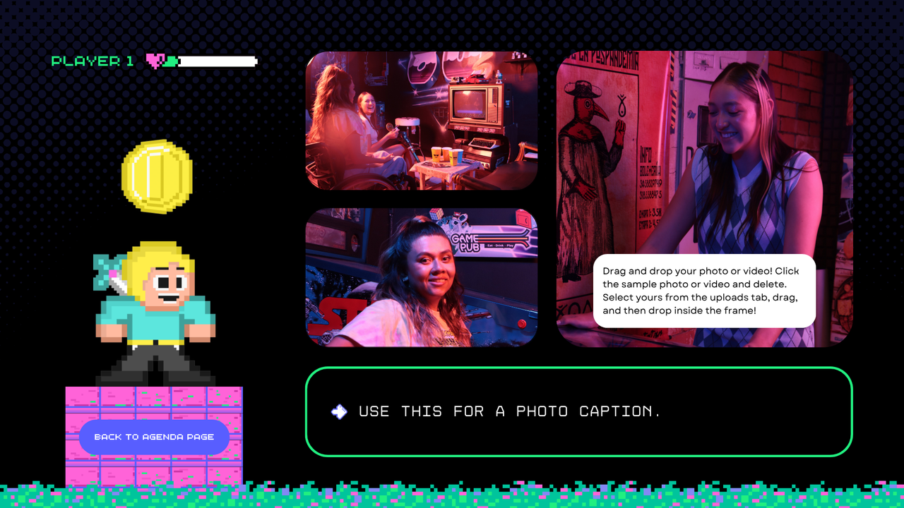 Black Neon Green Neon Pink Trendy Illustrative Creative Presentation