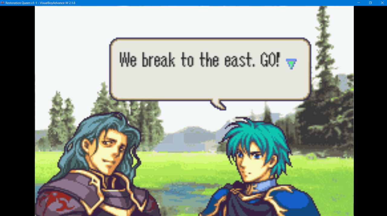 2024-02-22 21_23_21-Restoration Queen v1-1 - VisualBoyAdvance-M 2.1.8