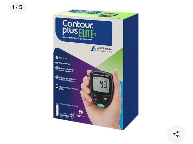 Farmacias Guadalajara: Contour plus elite gratis en la compra de tiras reactivas 
