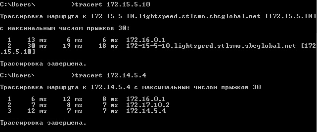 tracert от 172.16.5.10