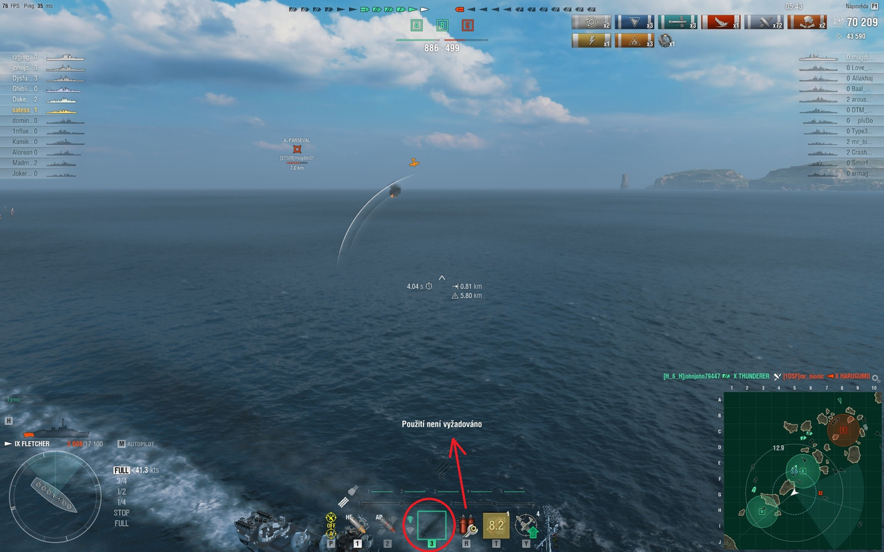 Fletcher pokazené torpéda 1