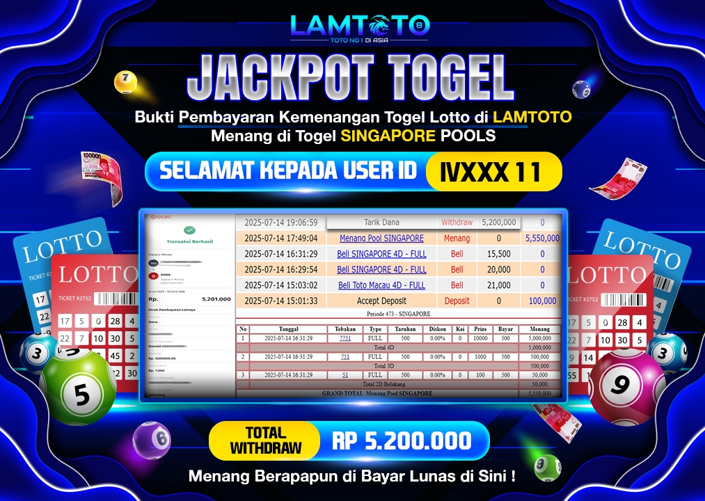 BUKTI JACKPOT LUNAS LAMTOTO