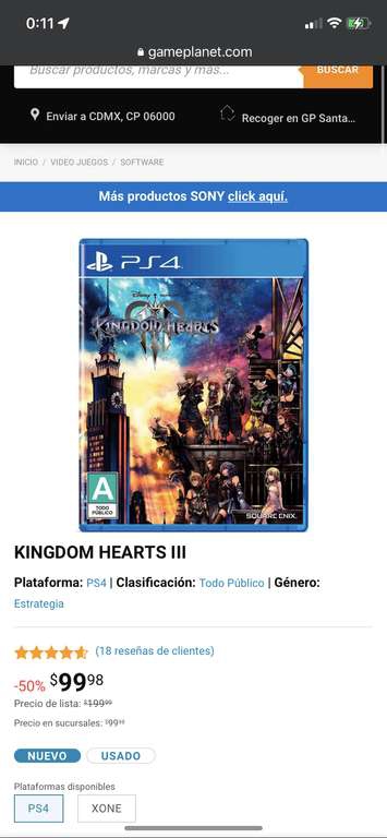 Gameplanet: Kingdom Hearts 3 PS4 
