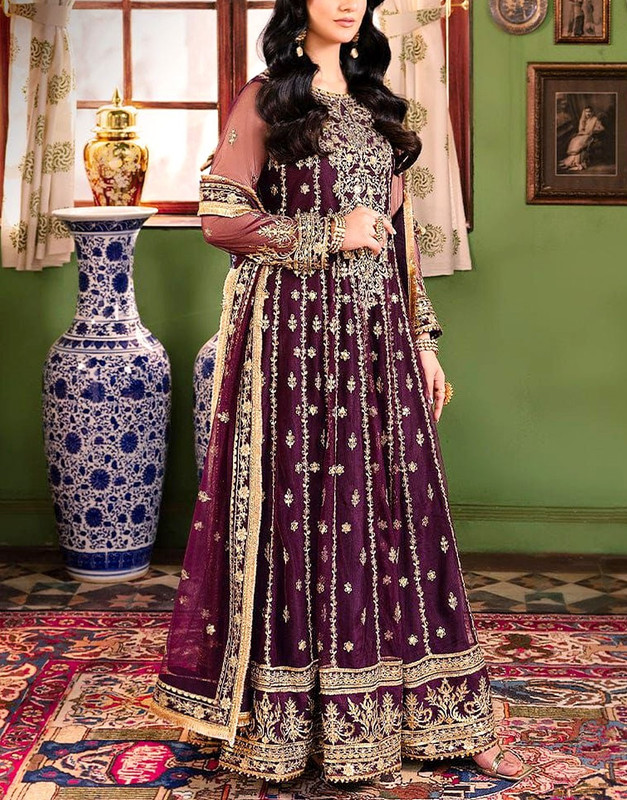 Luxury Handwork Heavy Embroidered NET Bridal Wear Maxi 2026