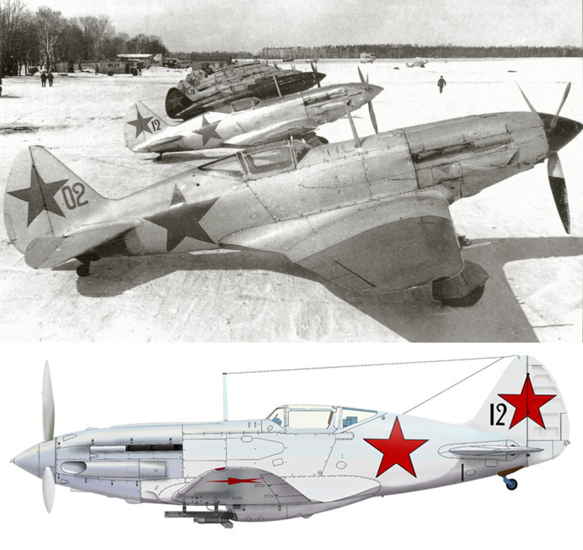 Mikoyan-Gurevich-MiG-3-12GvIAP-Red-12-at-Vnukovo-Moscow-7th-Mar-1942-0A