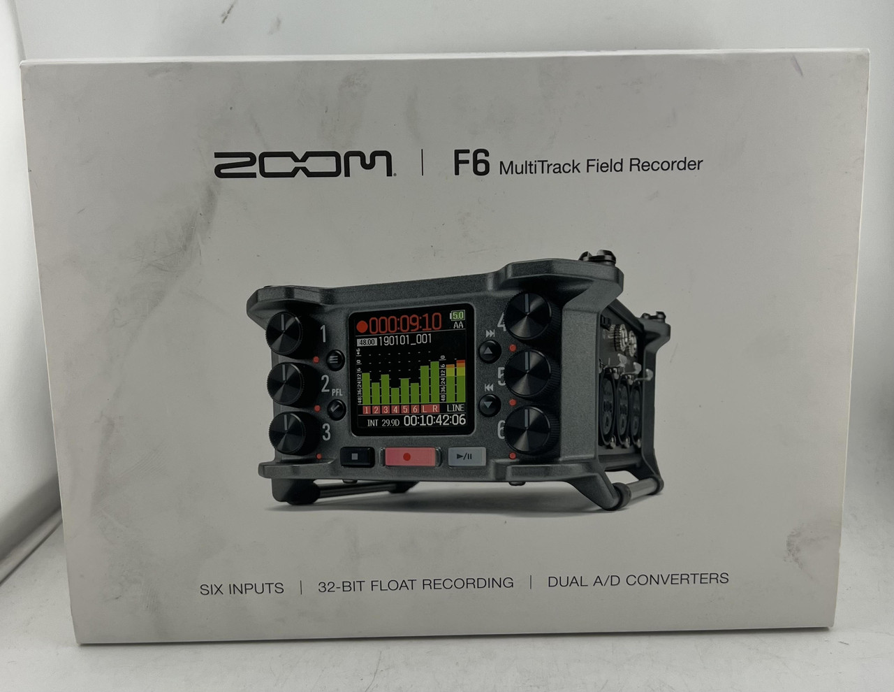 ZOOM F6 MULTITRACK FIELD RECORDER W A/D CONVERTERS & 32-BIT FLOAT RECORDING TECH