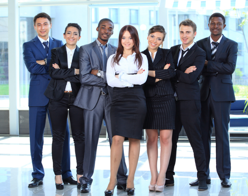 Professional team collaboration representing Skilljobs global talent platform