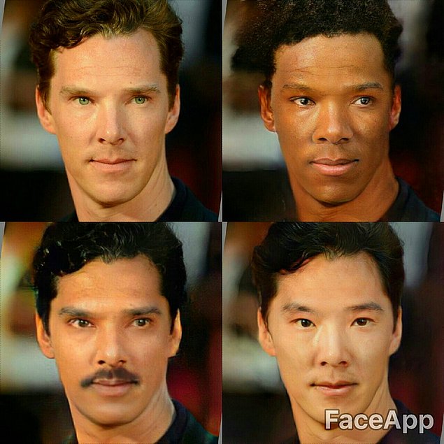 FaceApp: Как бы выглядели знаменитости с другим цветом кожи?
