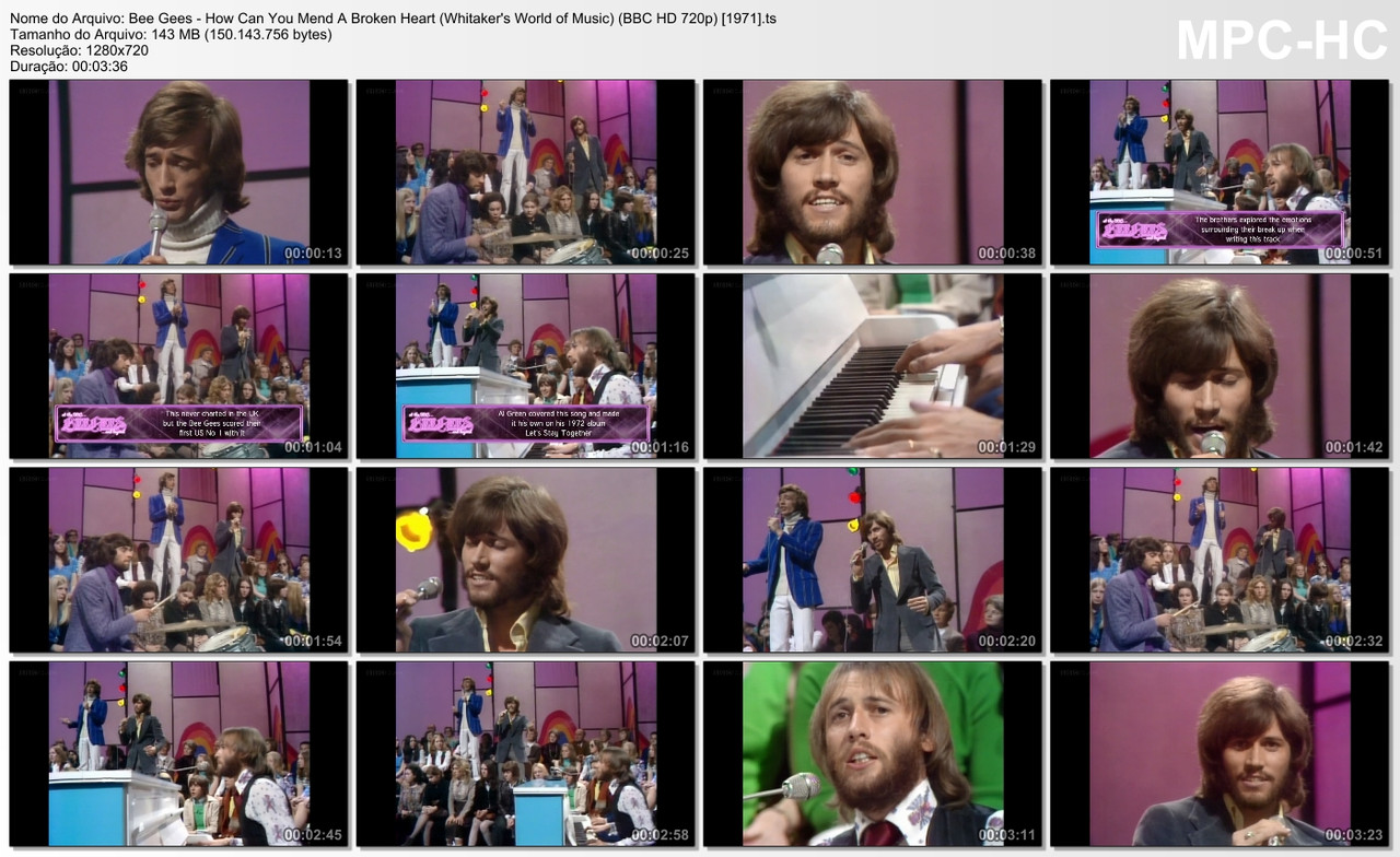 Bee Gees - How Can You Mend A Broken Heart (Whitaker's World of Music) (BBC HD 720p) [28.01.1971].mp