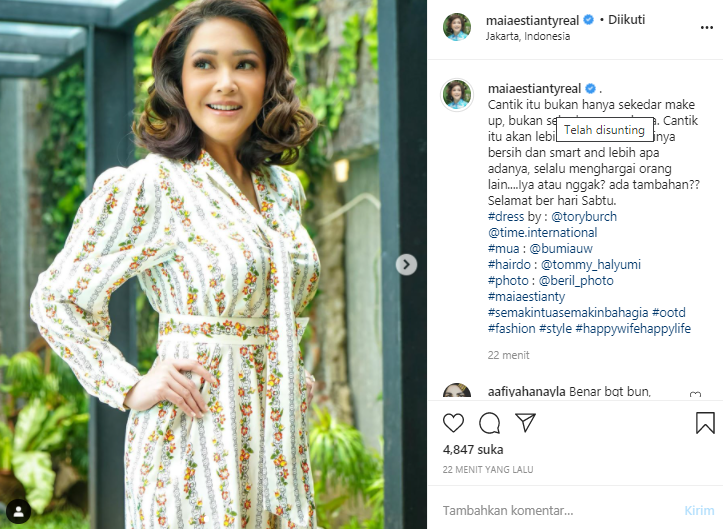 Pandangan Maia Estianty soal definisi cantik