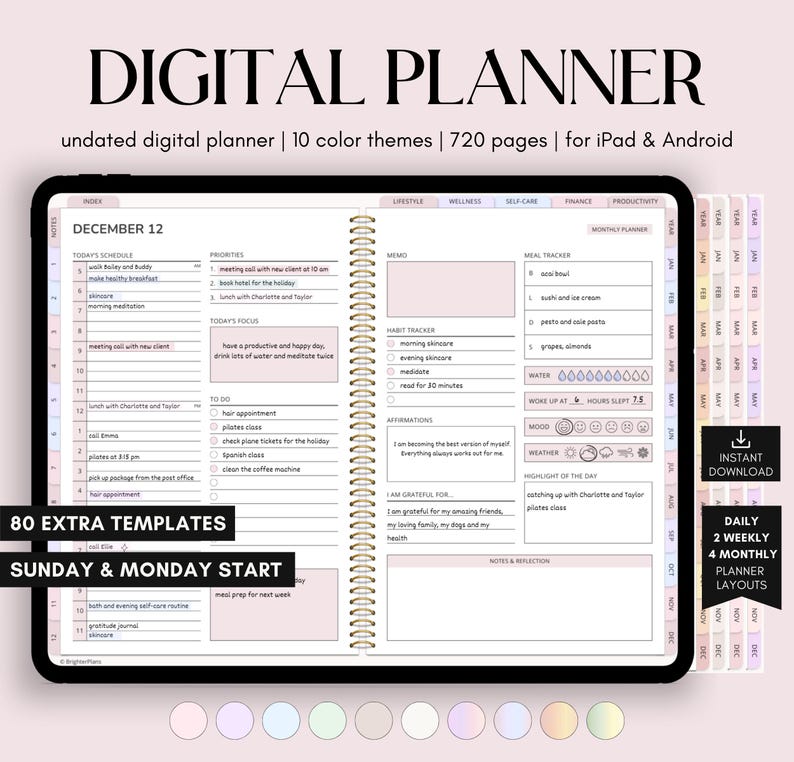 All-in-One Digital Planner Undated