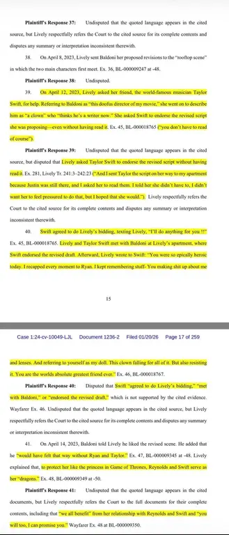 taylor swift and blake lively texts unsealed taylor v0 9ad53c114meg1