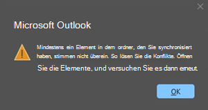 Konfliktfehler beim Aktualisieren
